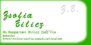 zsofia bilicz business card